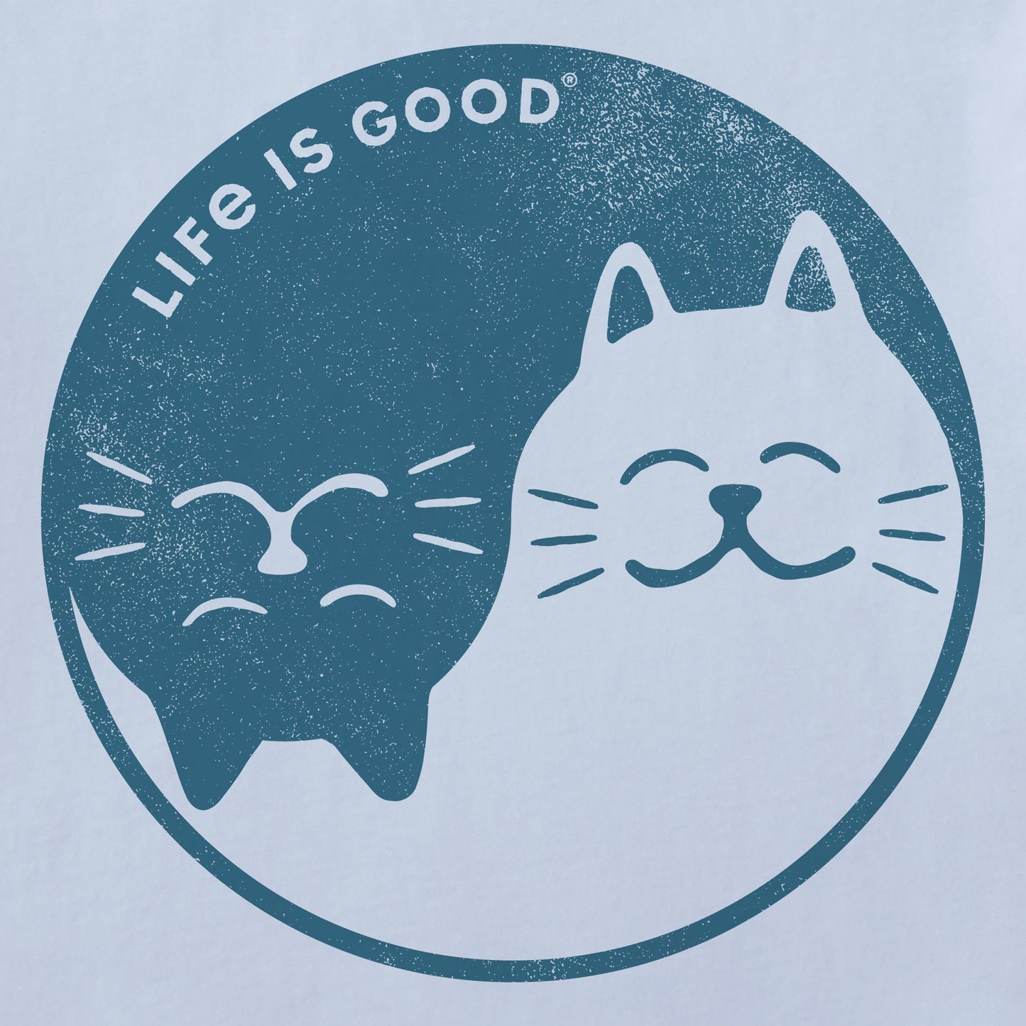 Women's Cat Yin and Yang Short Sleeve Crusher Vee