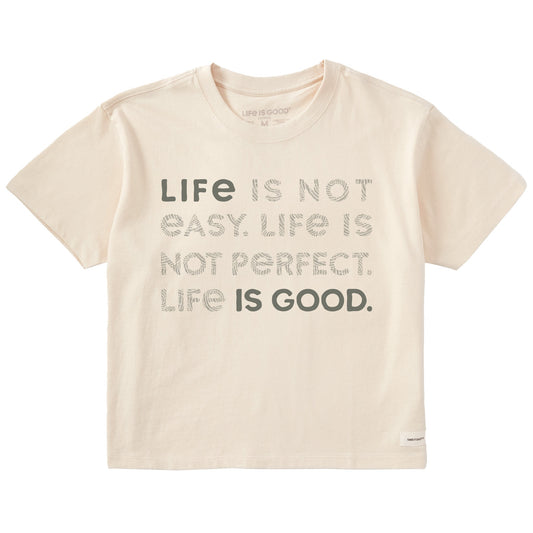 Women's Bert's Braided Life Isn't Easy Short Sleeve Crusher Boxy Tee