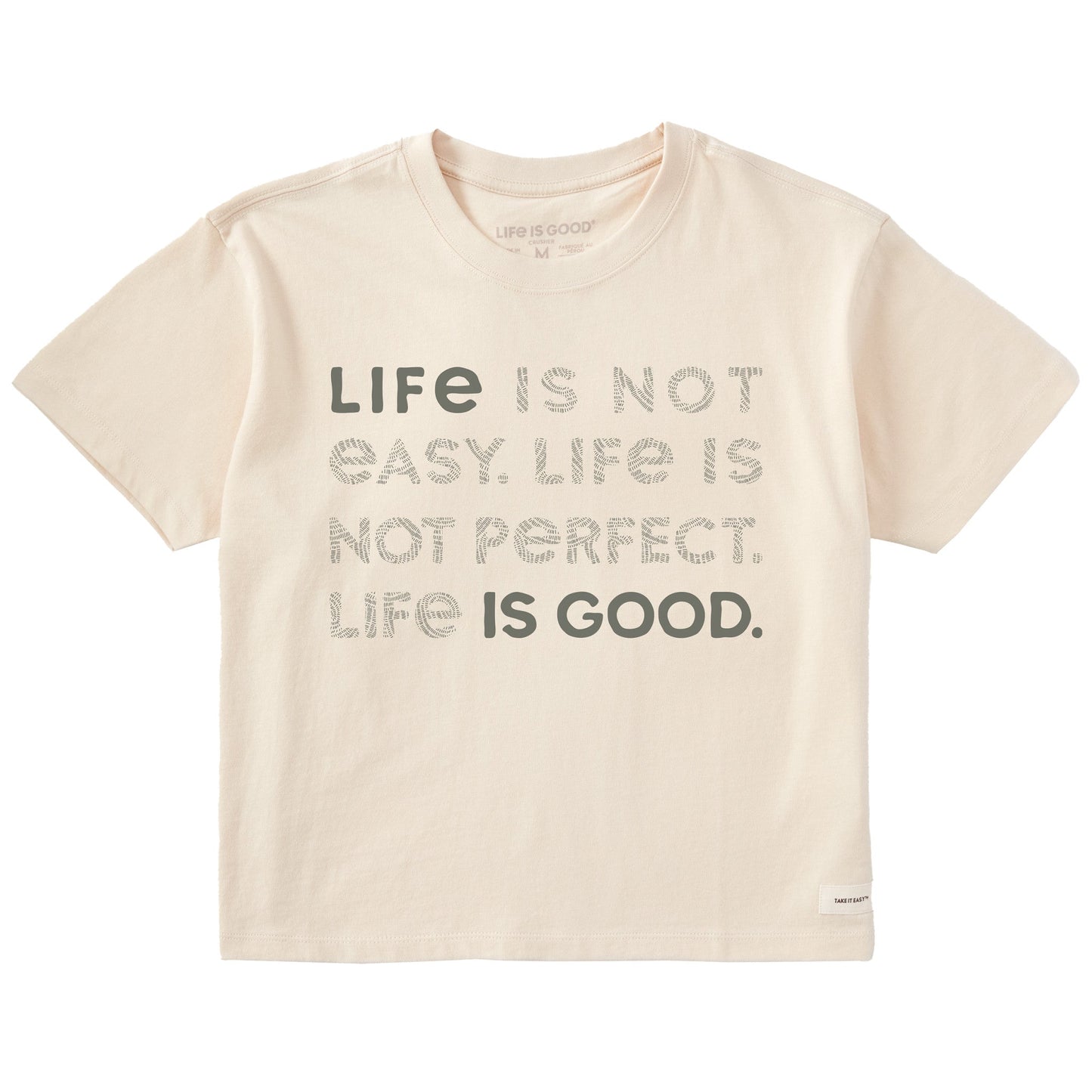 Women's Bert's Braided Life Isn't Easy Short Sleeve Crusher Boxy Tee