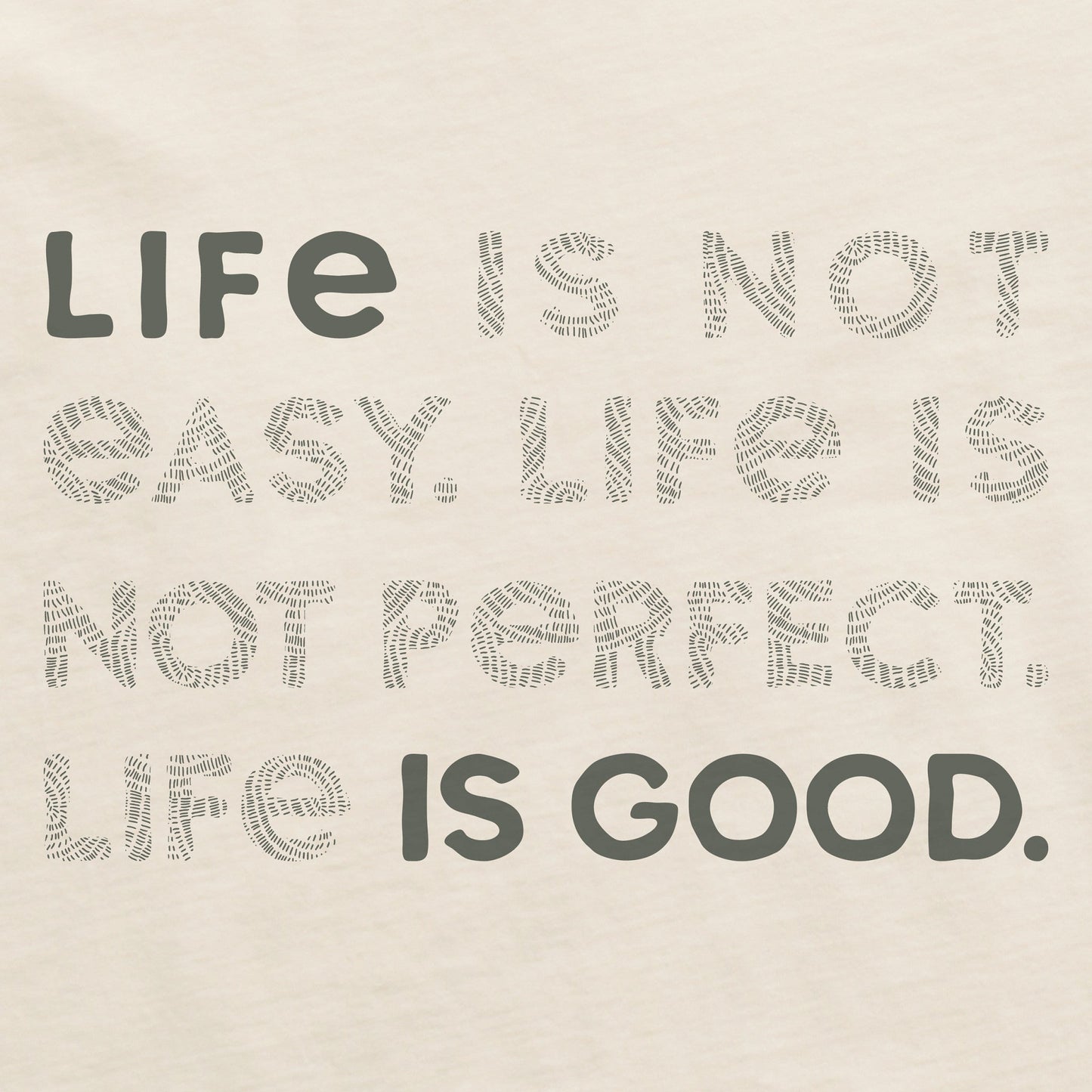 Women's Bert's Braided Life Isn't Easy Short Sleeve Crusher Boxy Tee