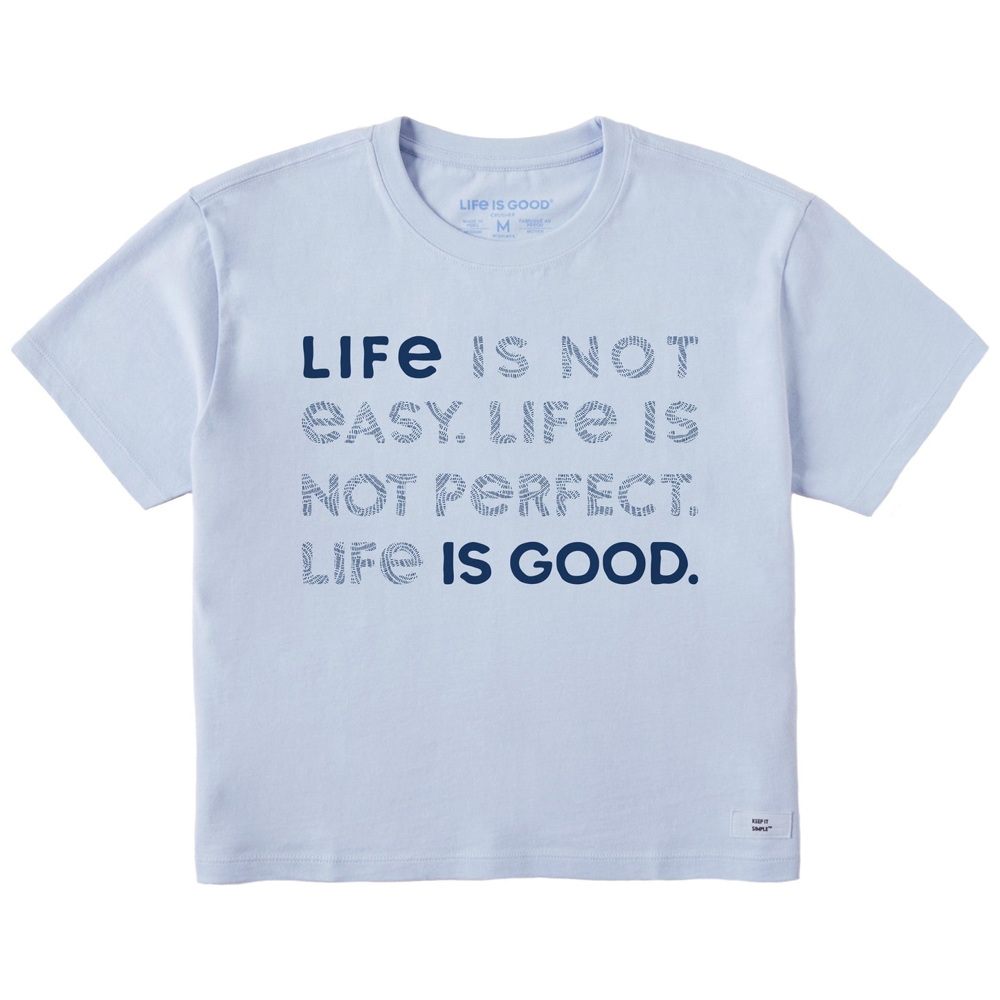 Women's Bert's Braided Life Isn't Easy Short Sleeve Crusher Boxy Tee