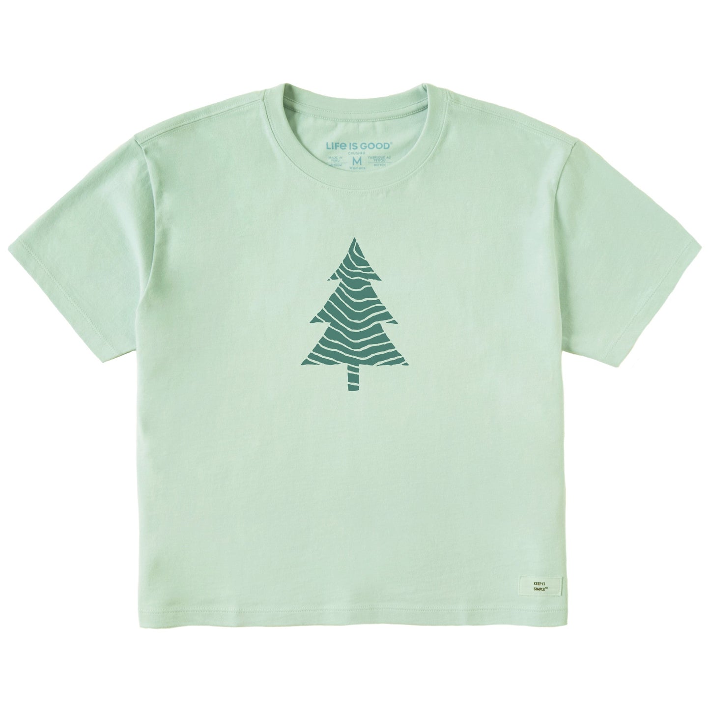 Women's Bert's Wavy Evergreen Short Sleeve Crusher Boxy Tee