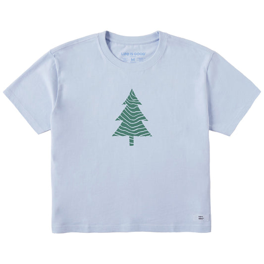 Women's Bert's Wavy Evergreen Short Sleeve Crusher Boxy Tee