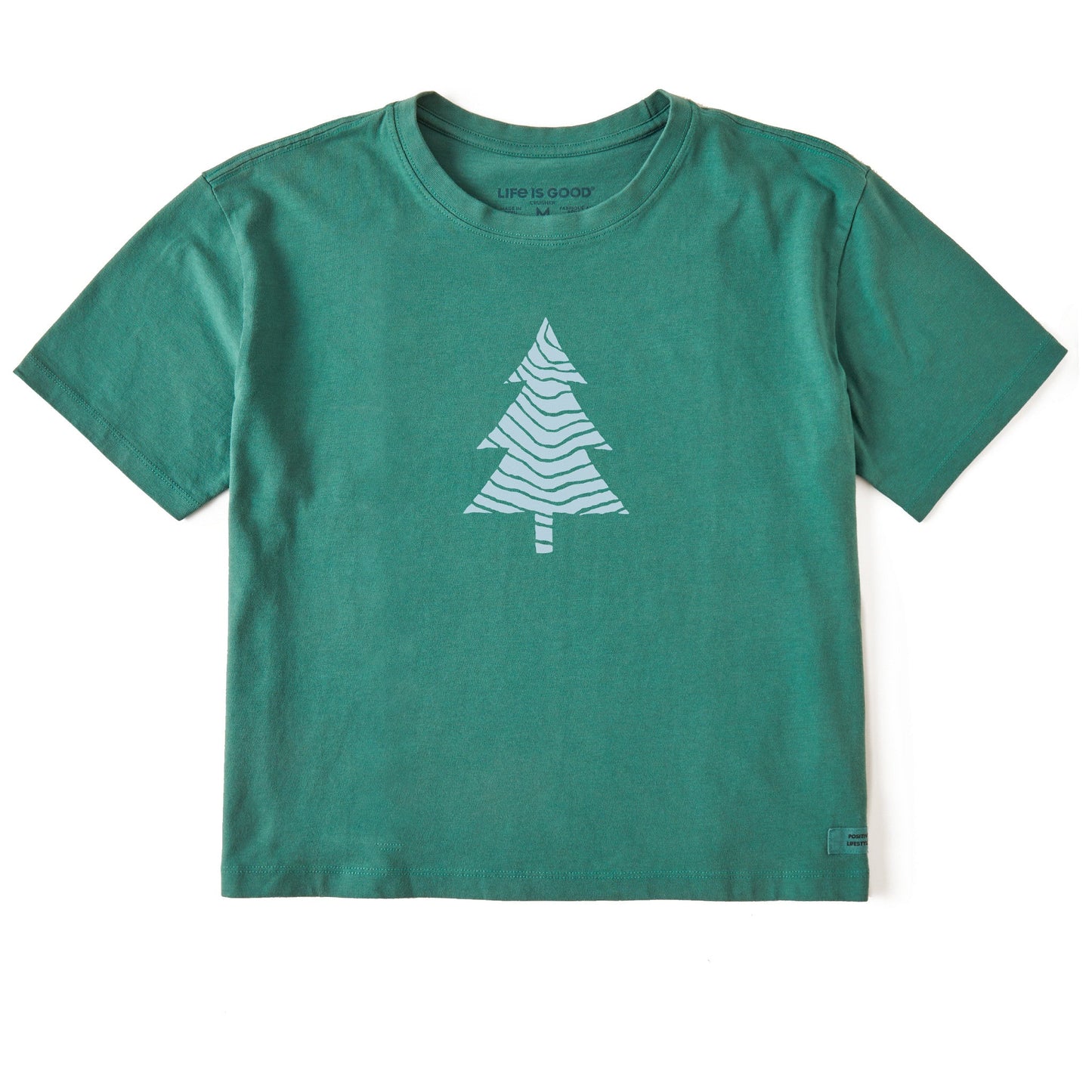 Women's Bert's Wavy Evergreen Short Sleeve Crusher Boxy Tee