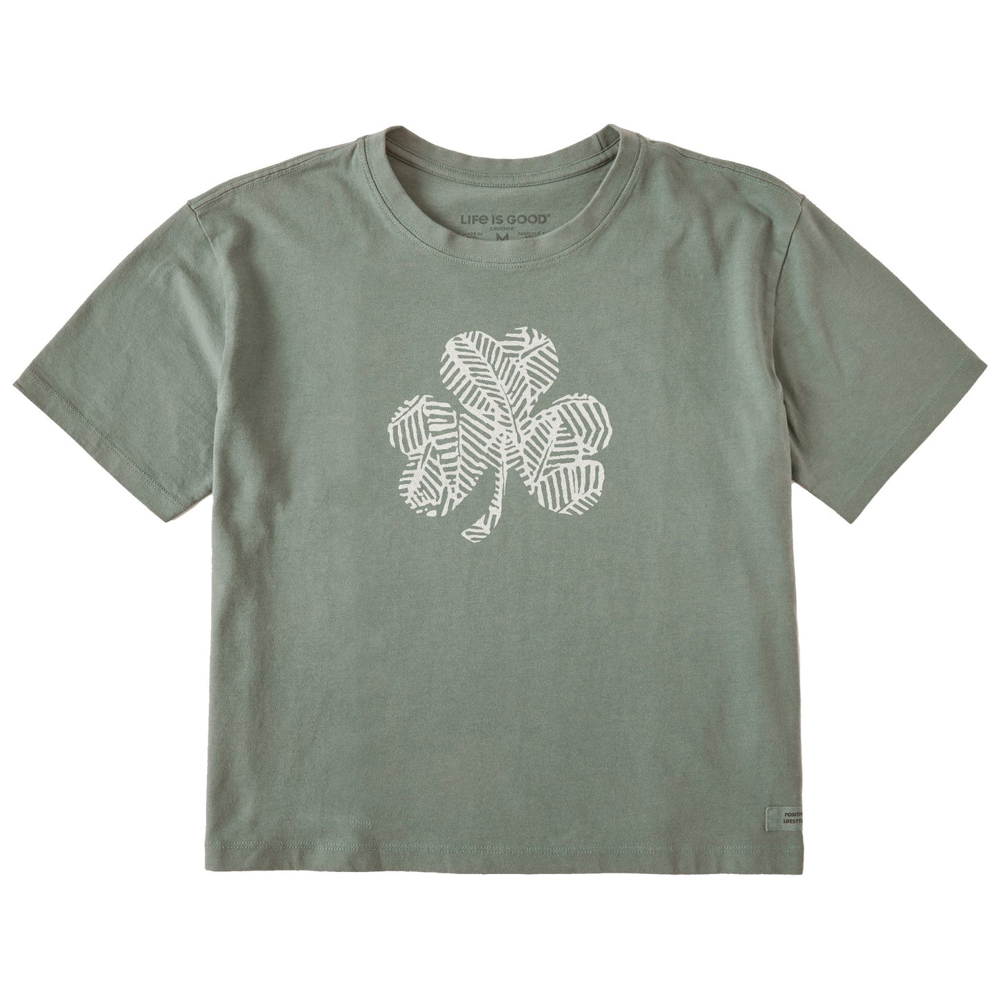 Women's Bert's Tropical Shamrock Short Sleeve Crusher Boxy Tee