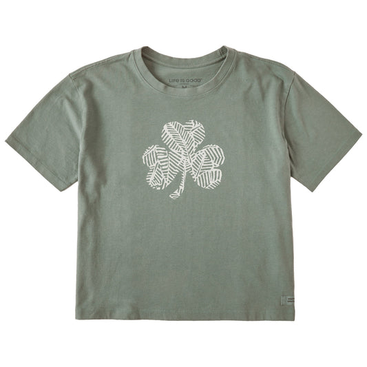 Women's Bert's Tropical Shamrock Short Sleeve Crusher Boxy Tee