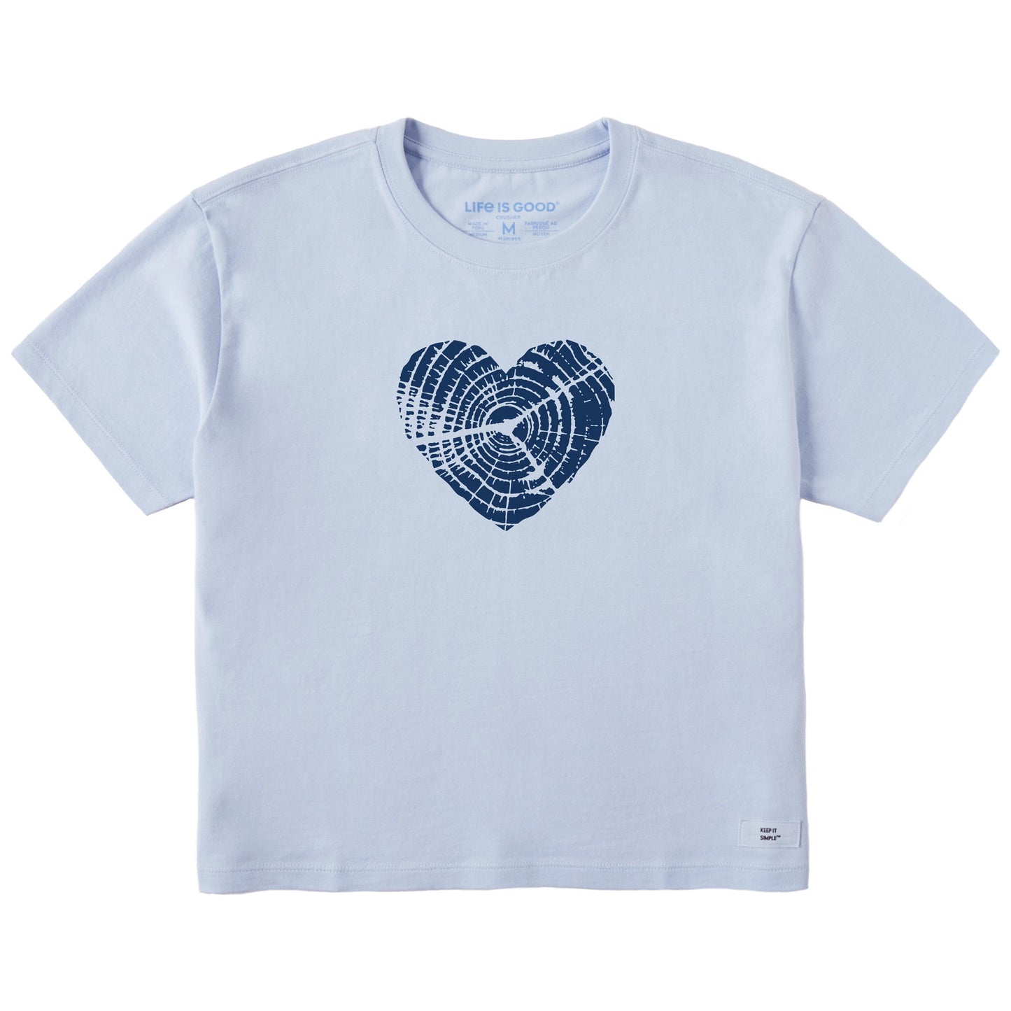 Women's Bert's Hickory Heart Short Sleeve Crusher Boxy Tee