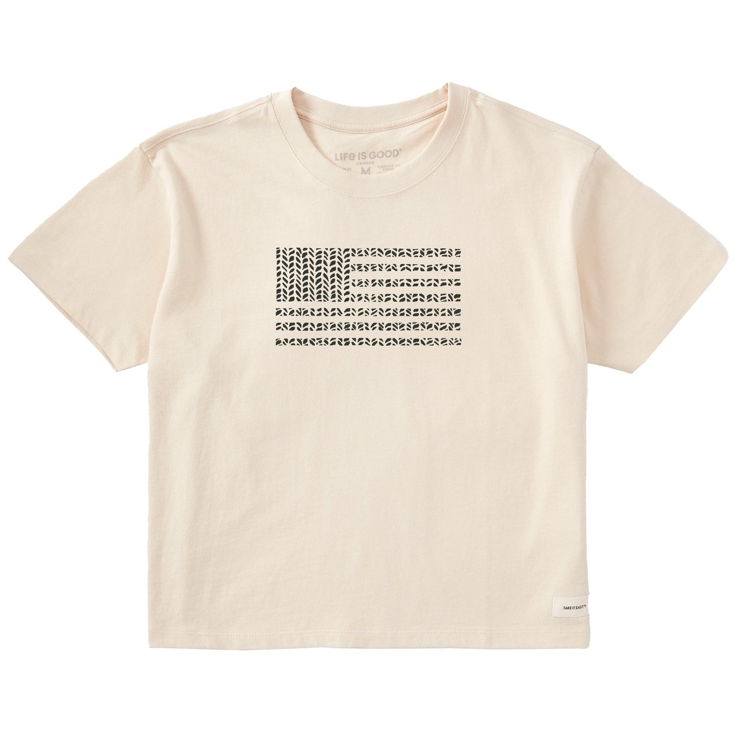 Women's Bert's Herringbone Flag Short Sleeve Crusher Boxy Tee