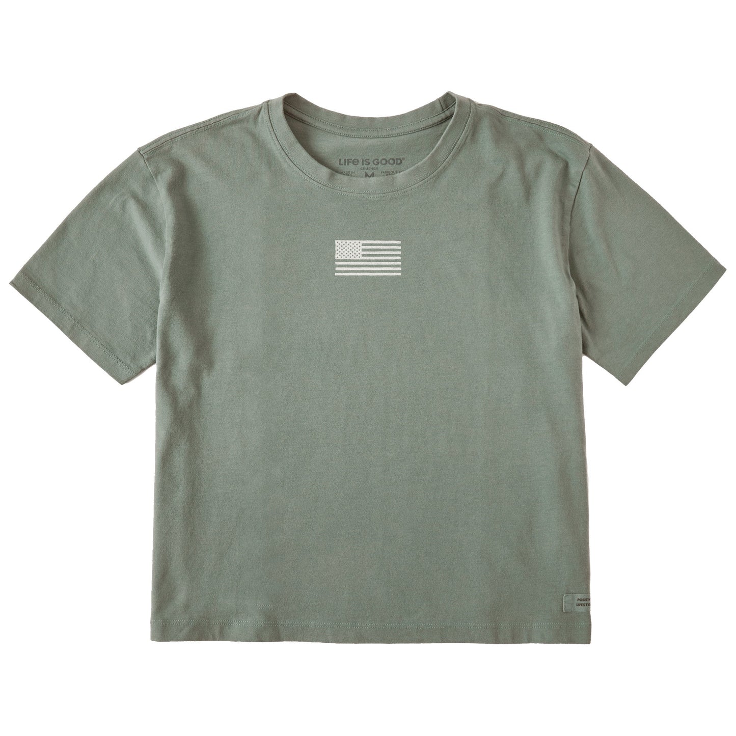 Women's Bert's Flag Short Sleeve Crusher Boxy Tee