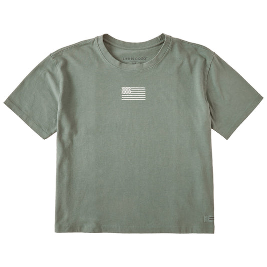 Women's Bert's Flag Short Sleeve Crusher Boxy Tee