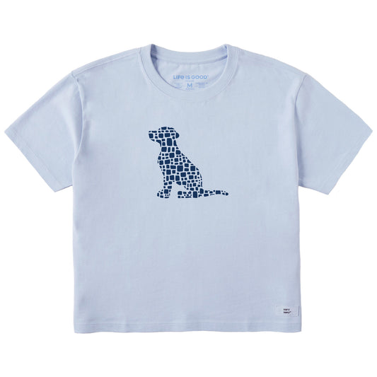 Women's Bert's Cobblestone Dog Short Sleeve Crusher Boxy Tee