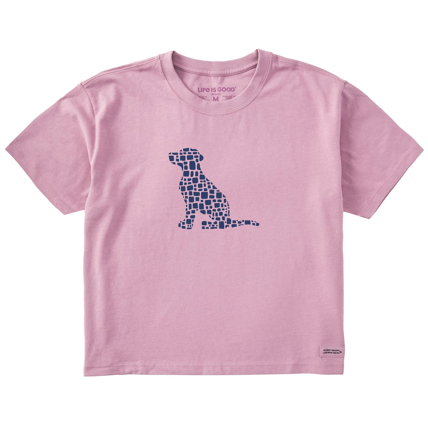 Women's Bert's Cobblestone Dog Short Sleeve Crusher Boxy Tee