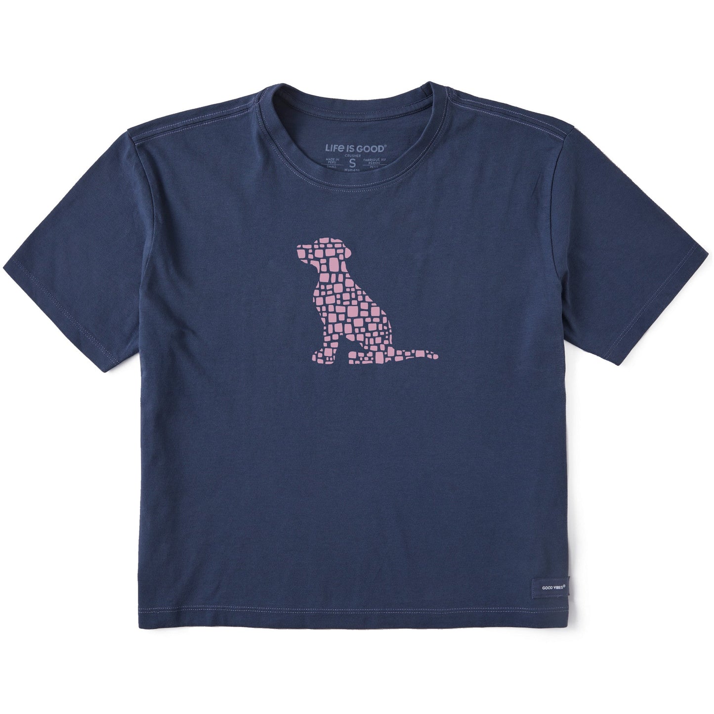 Women's Bert's Cobblestone Dog Short Sleeve Crusher Boxy Tee