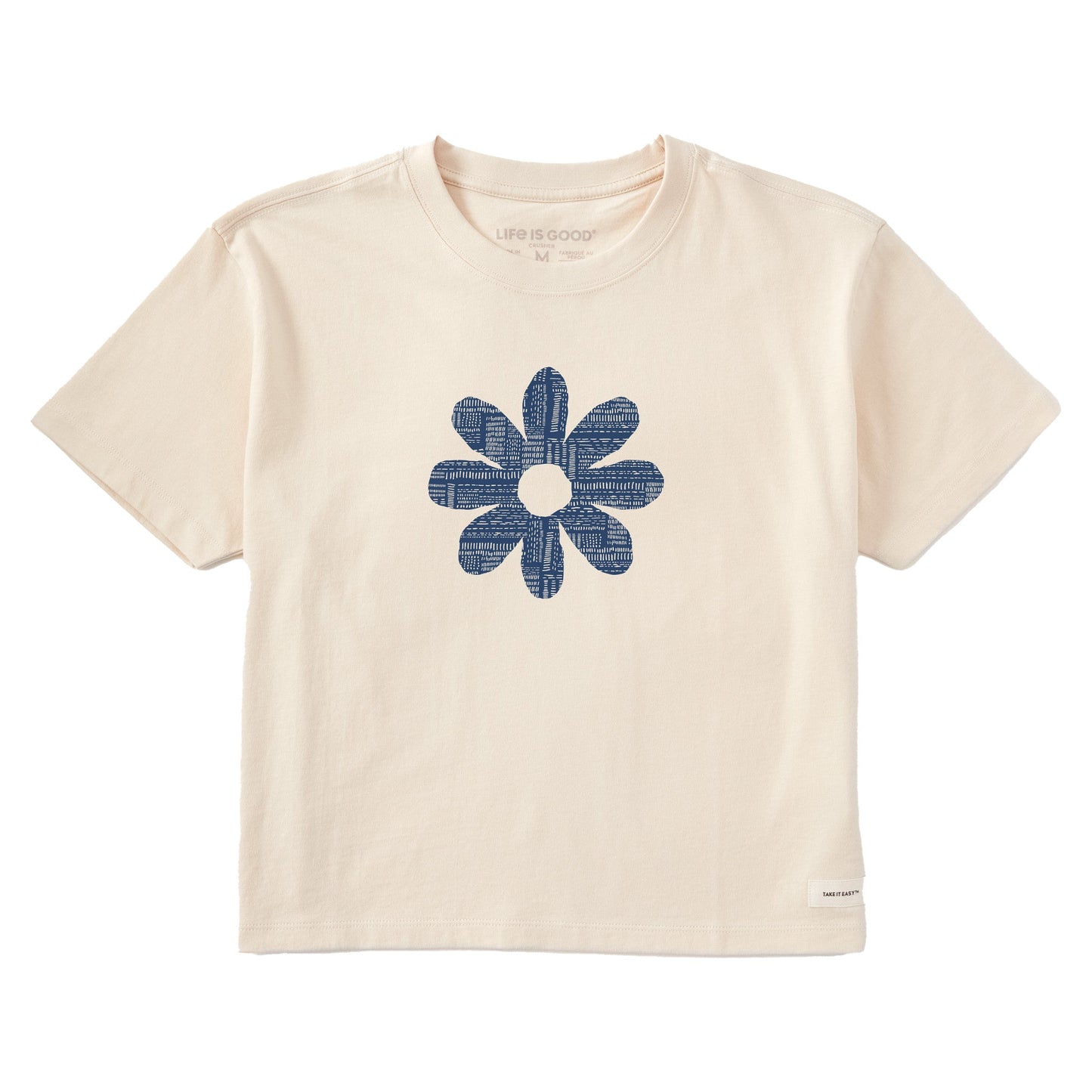 Women's Bert's Patchwork Daisy Short Sleeve Crusher Boxy Tee