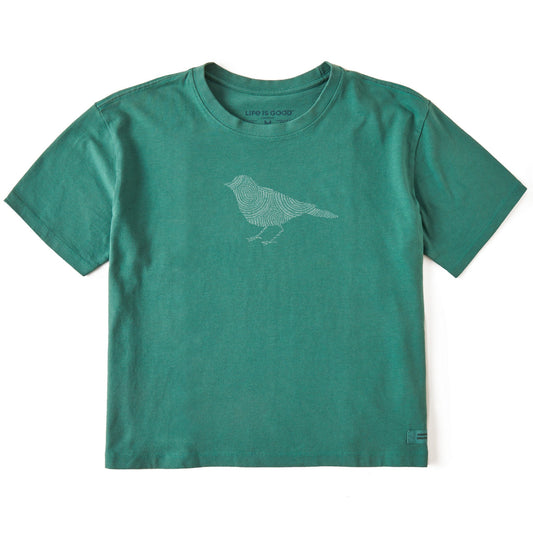 Women's Bert's Braided Bird Short Sleeve Crusher Boxy Tee