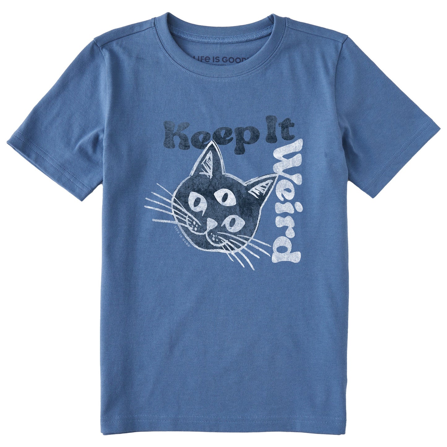Kids Keep it Weird Cat Short Sleeve Crusher Tee