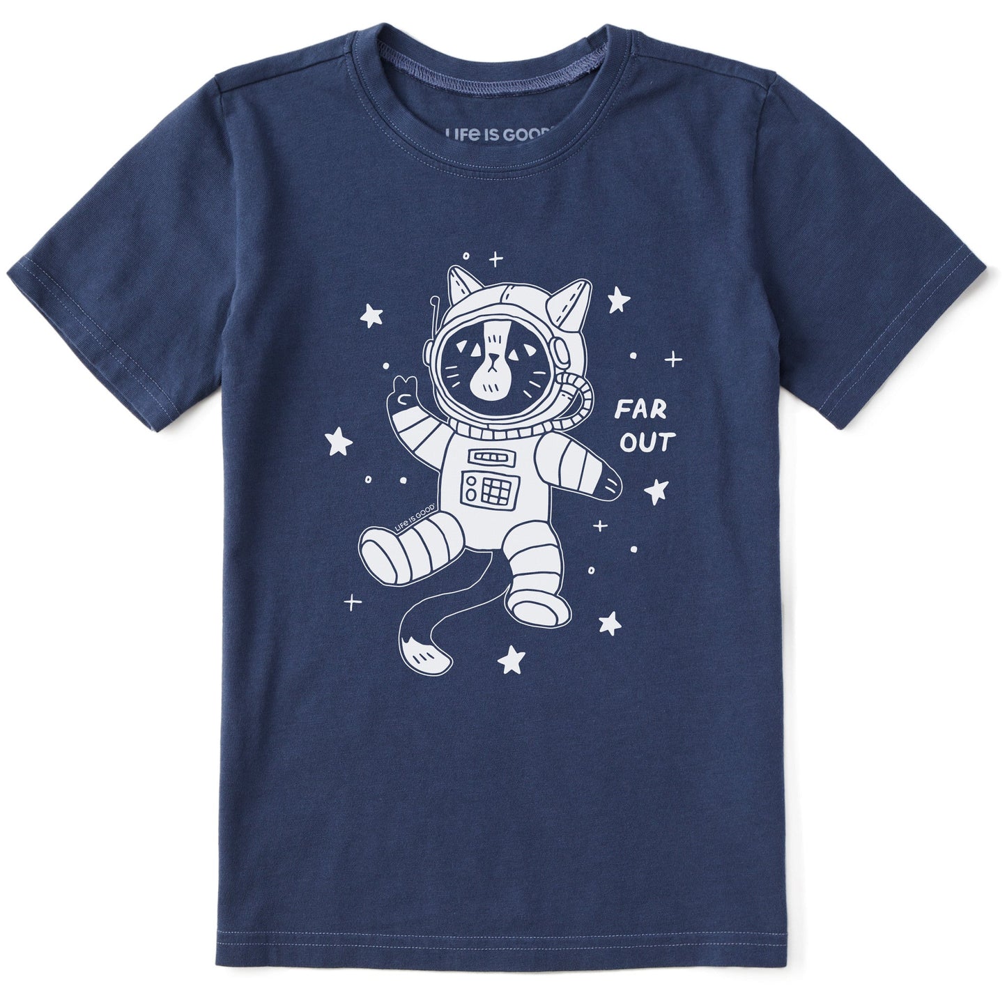 Kids Far Out Catsronaut Short Sleeve Crusher Tee