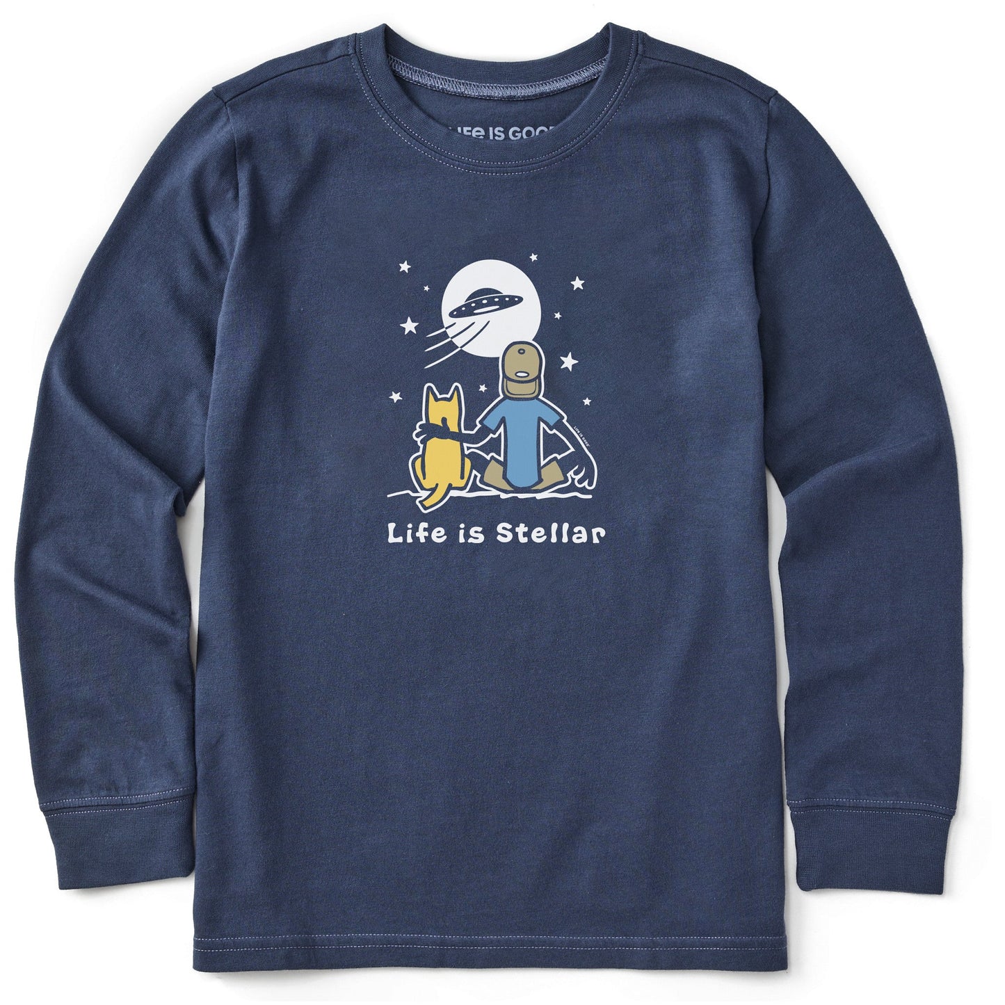 Kids Life is Stellar Jake and Rocket Long Sleeve Crusher Tee