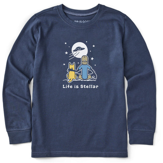 Kids Life is Stellar Jake and Rocket Long Sleeve Crusher Tee