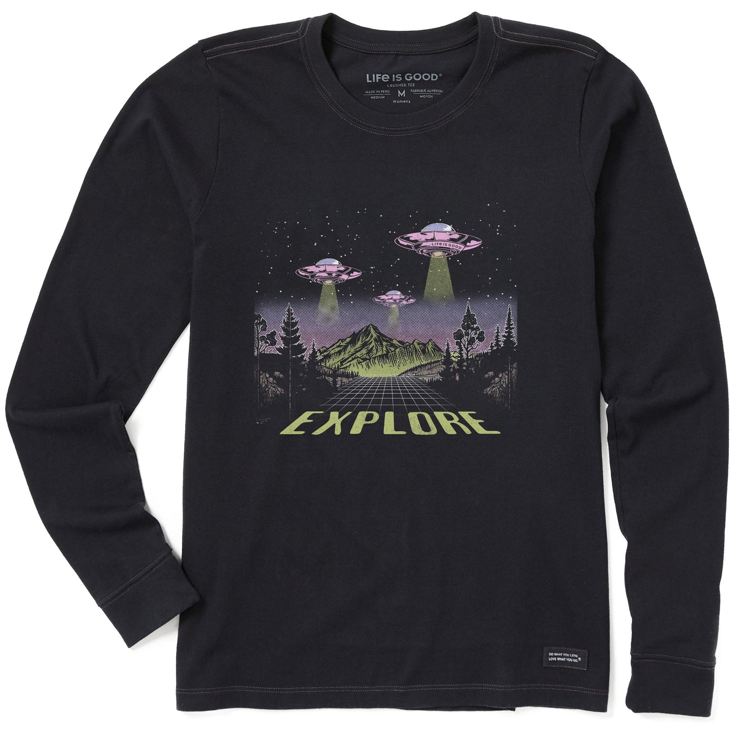 Women's Explore UFO Landscape Long Sleeve Crusher Tee