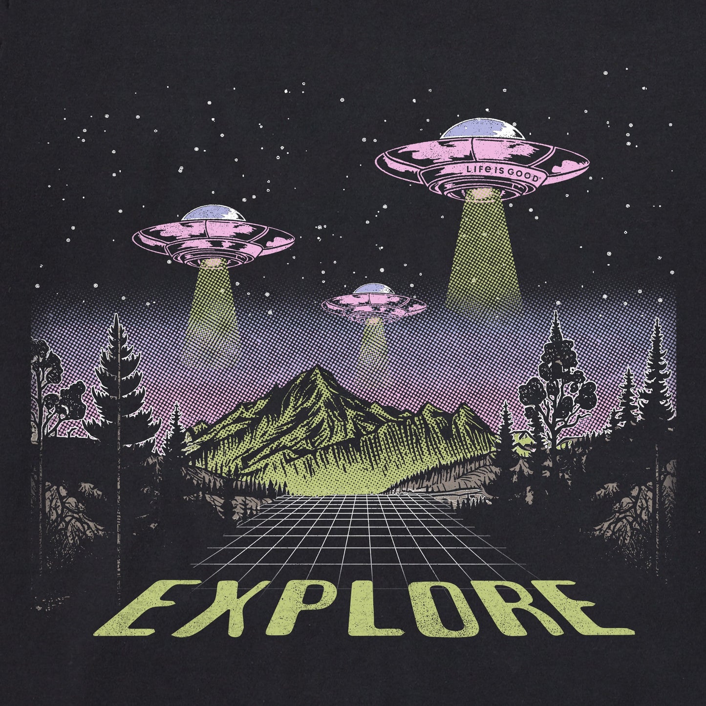 Women's Explore UFO Landscape Long Sleeve Crusher Tee