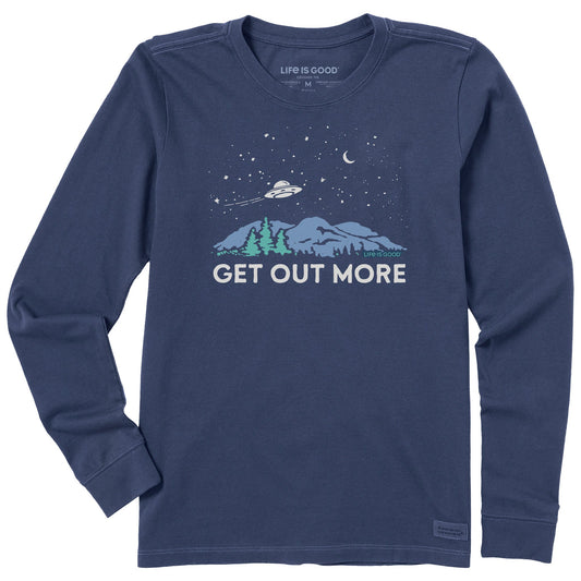 Women's Get Out More UFO Long Sleeve Crusher Tee