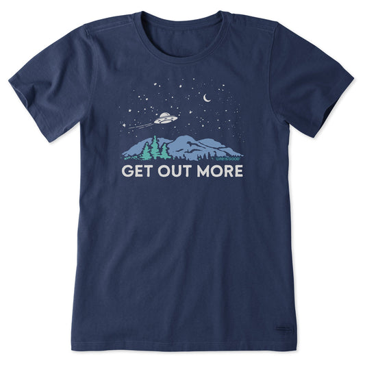 Women's Get Out More UFO Short Sleeve Crusher Tee