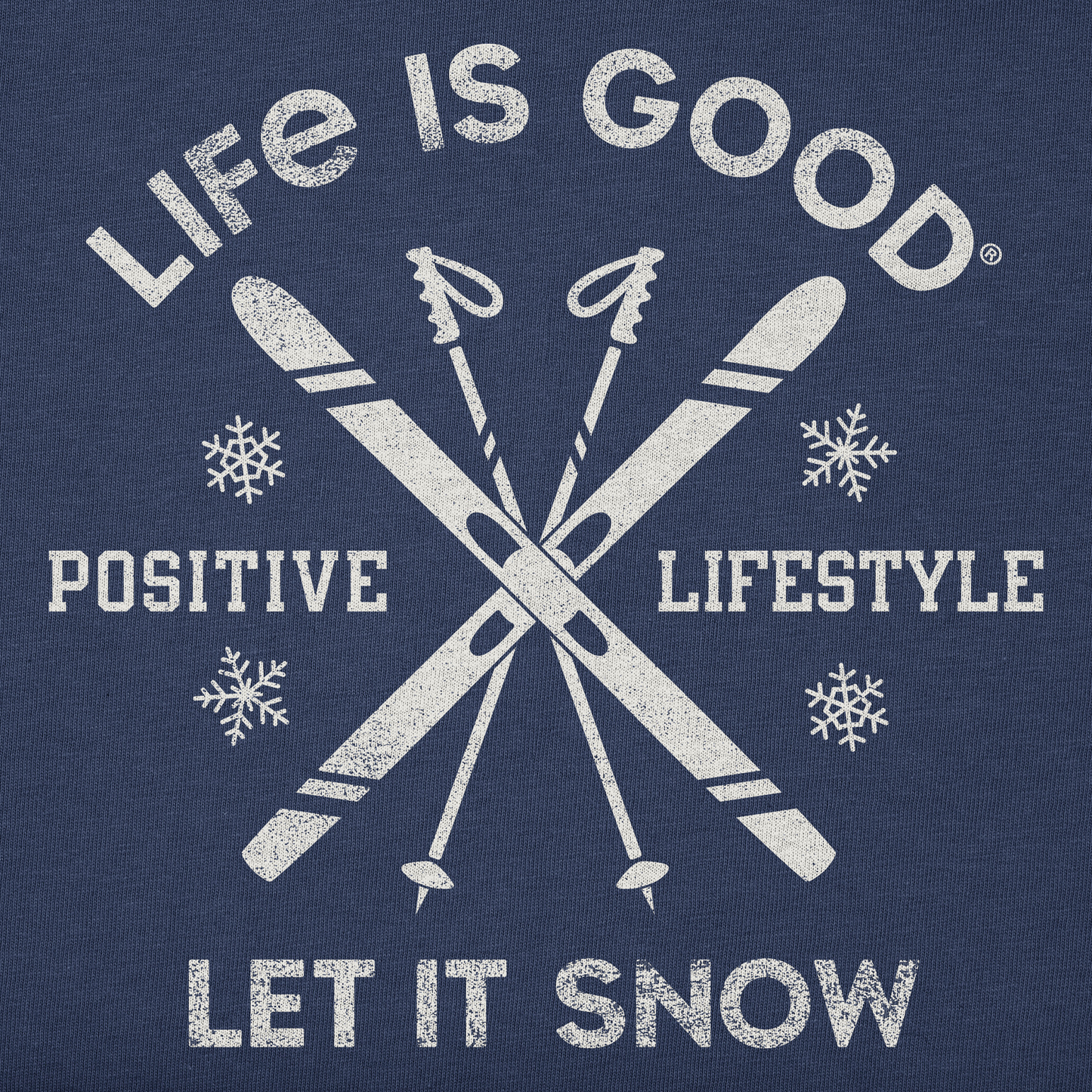 Men's Let it Snow Ski Long Sleeve Crusher Tee