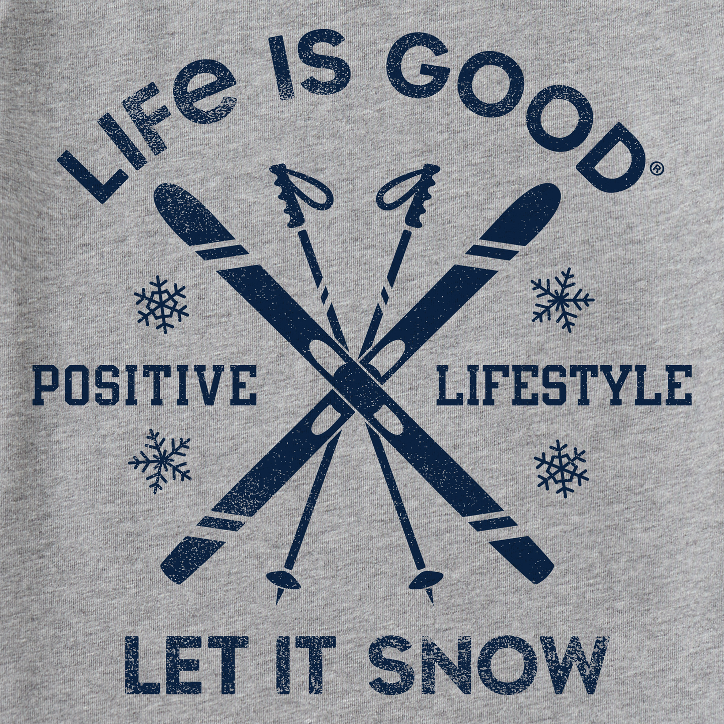 Men's Let it Snow Ski Long Sleeve Crusher Tee