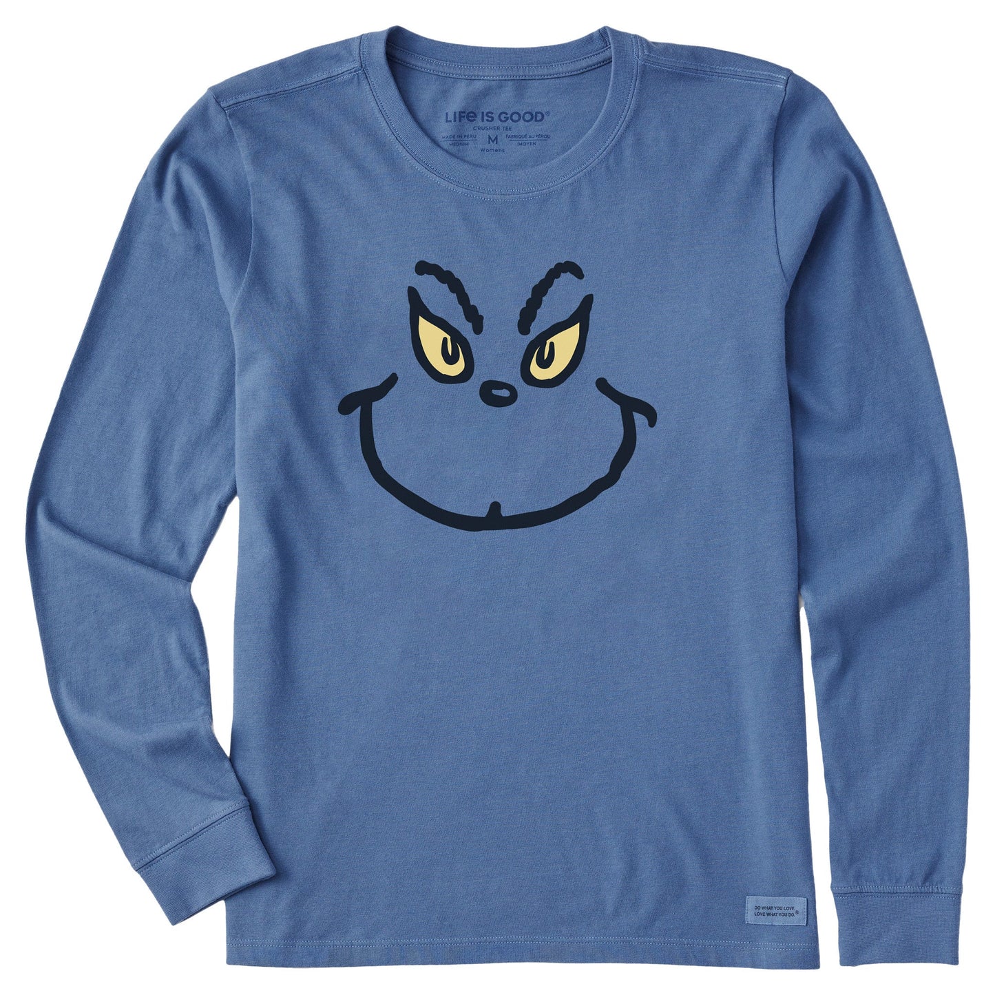 Women's Grinch Grin Long Sleeve Crusher Tee