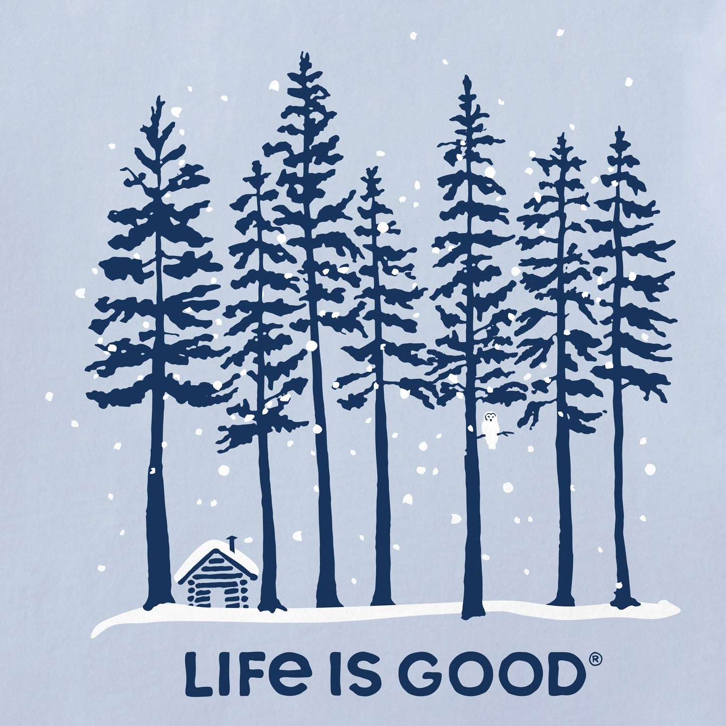 Women's Snowy Owl Tall Pines Long Sleeve Crusher Tee