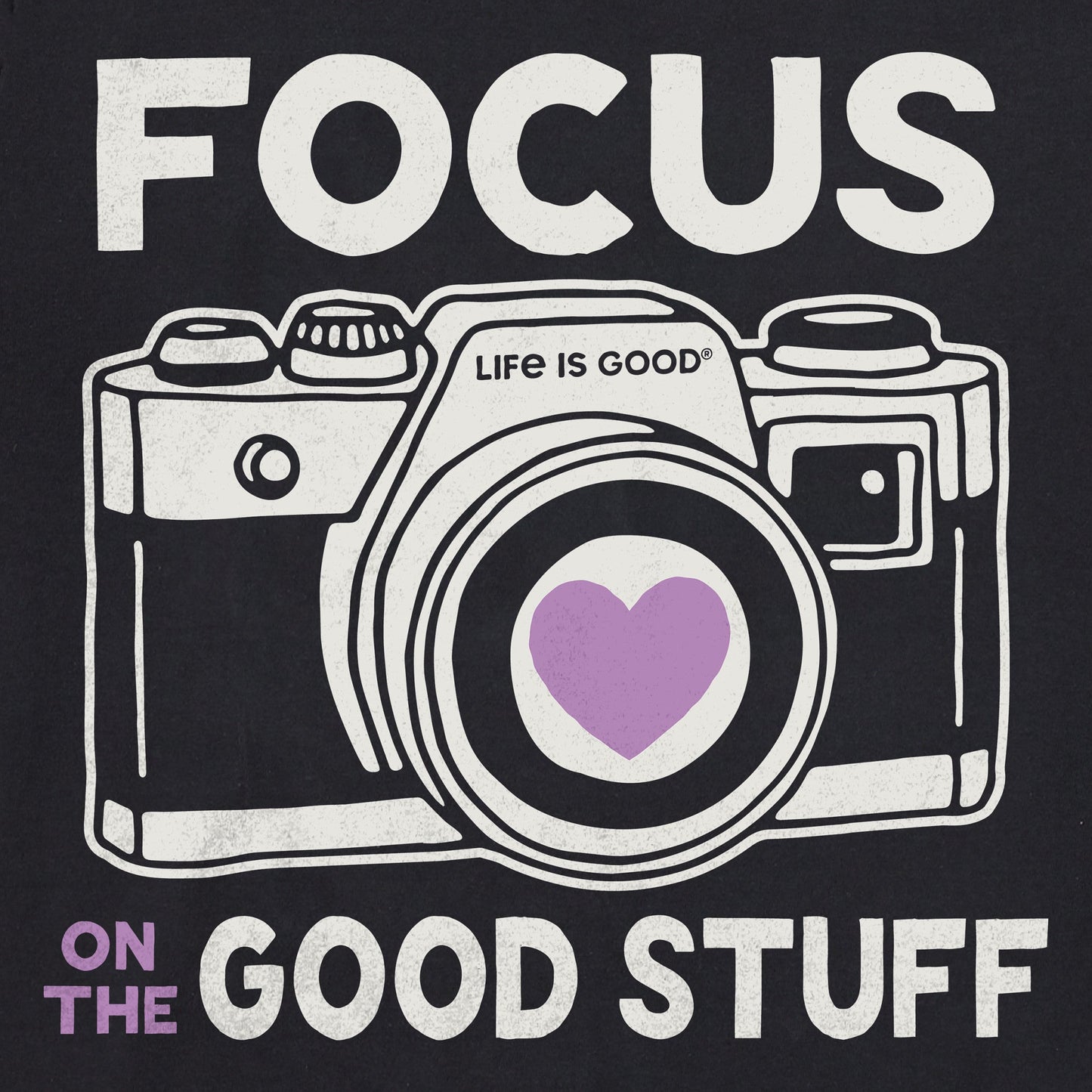 Women's Focus on the Good Stuff Camera Short Sleeve Crusher Boxy Tee