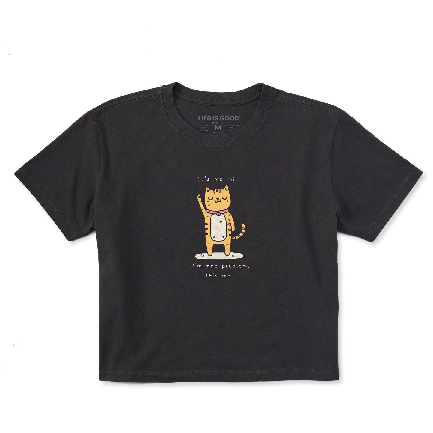 Women's Cat I'm the Problem Short Sleeve Crusher Boxy Tee