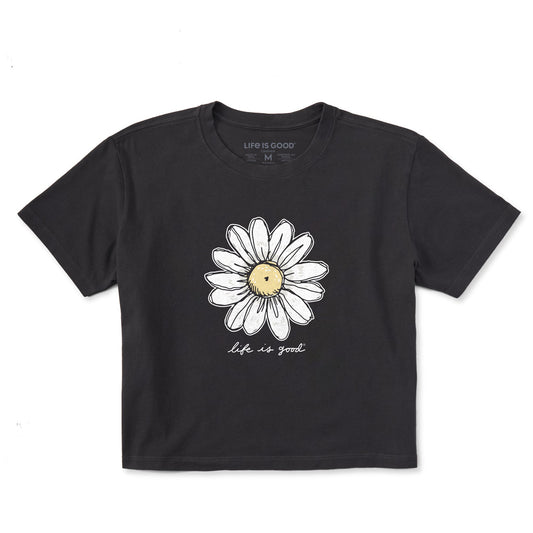 Women's Realaxed Daisy Short Sleeve Crusher Boxy Tee