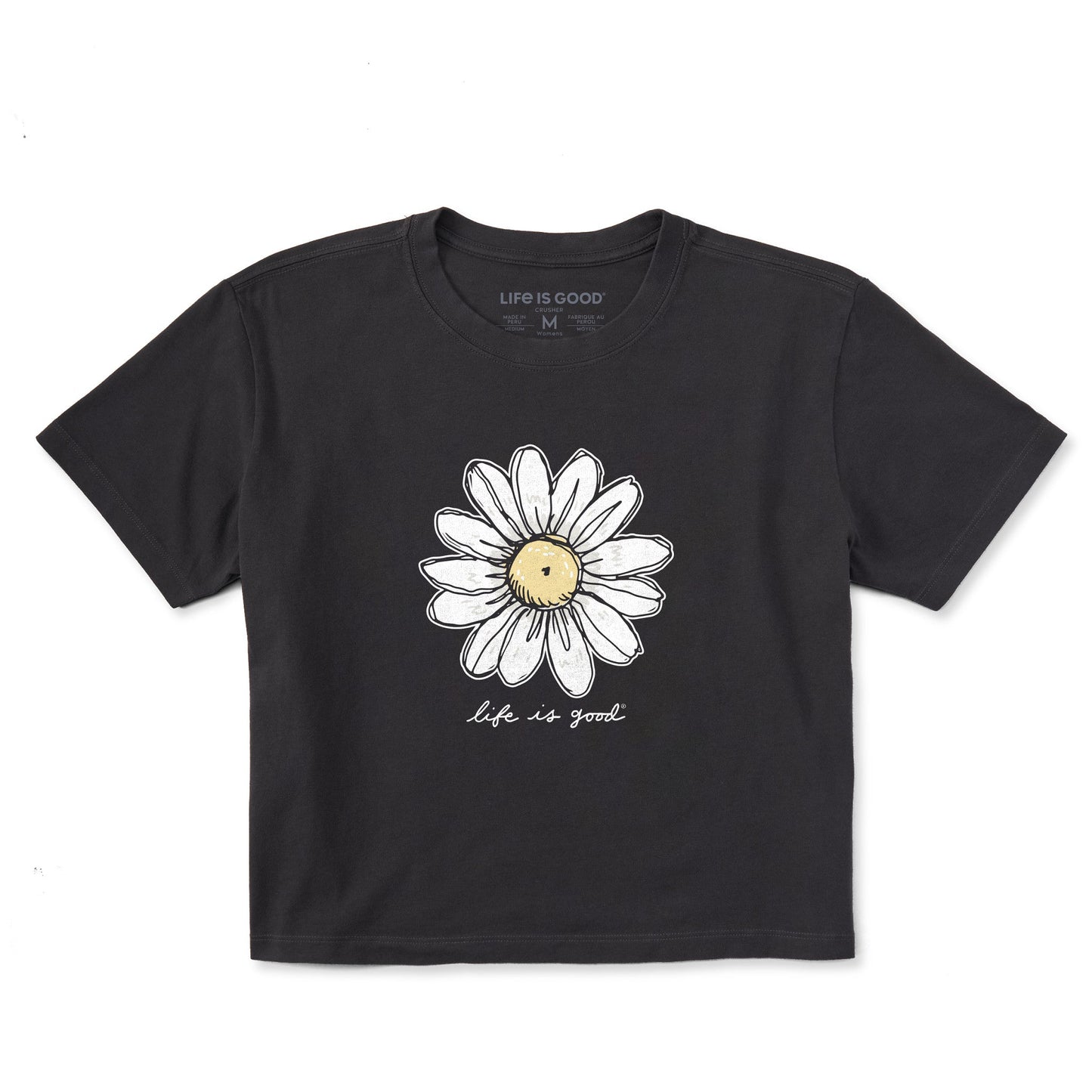 Women's Realaxed Daisy Short Sleeve Crusher Boxy Tee