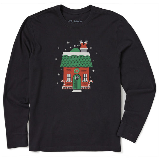 Men's Chimney Santa Long Sleeve Crusher Tee