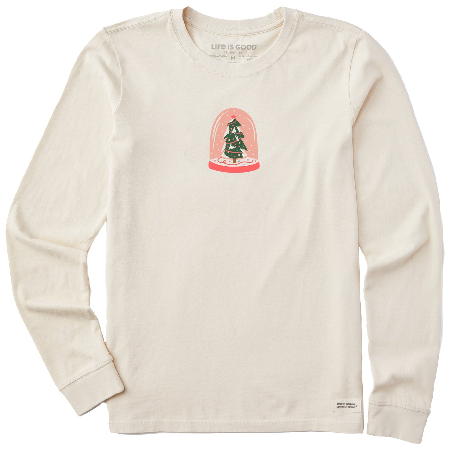 Women's Christmas Snowglobe Long Sleeve Crusher Tee