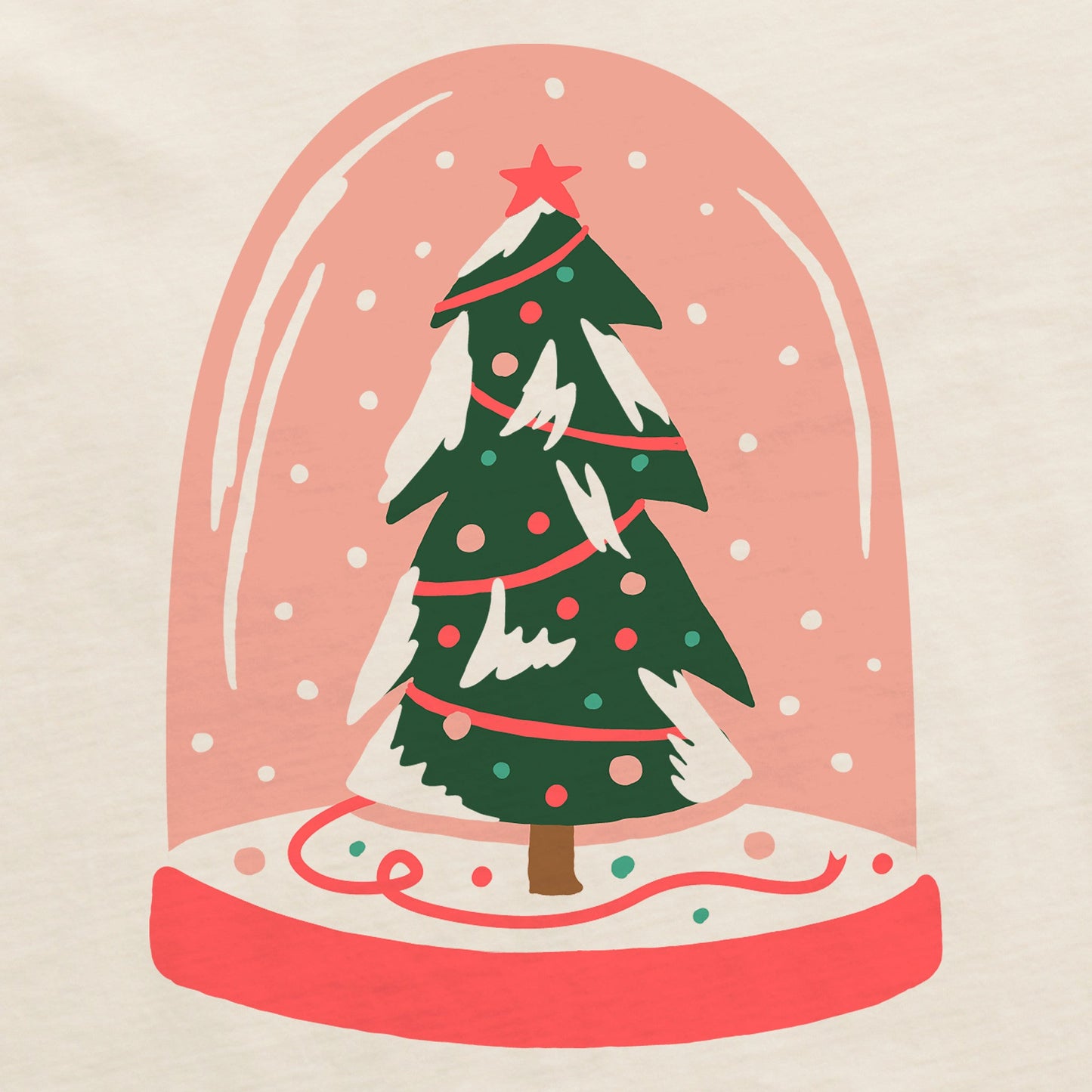 Women's Christmas Snowglobe Long Sleeve Crusher Tee