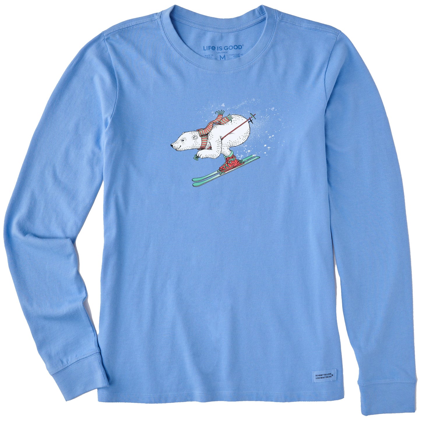 Women's Polar Bear on the Slopes Long Sleeve Crusher Tee