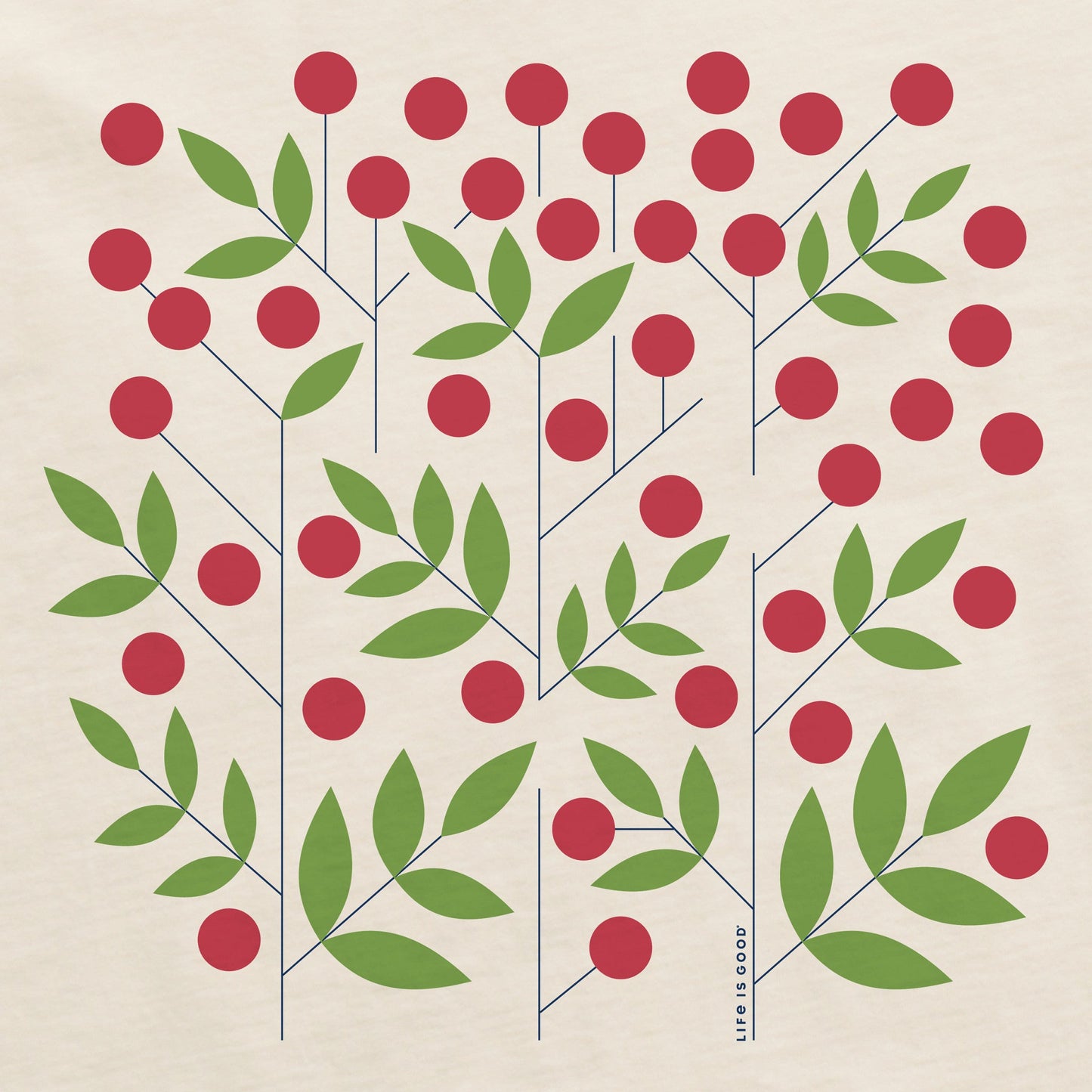 Women's Geometric Holly Long Sleeve Crusher Tee