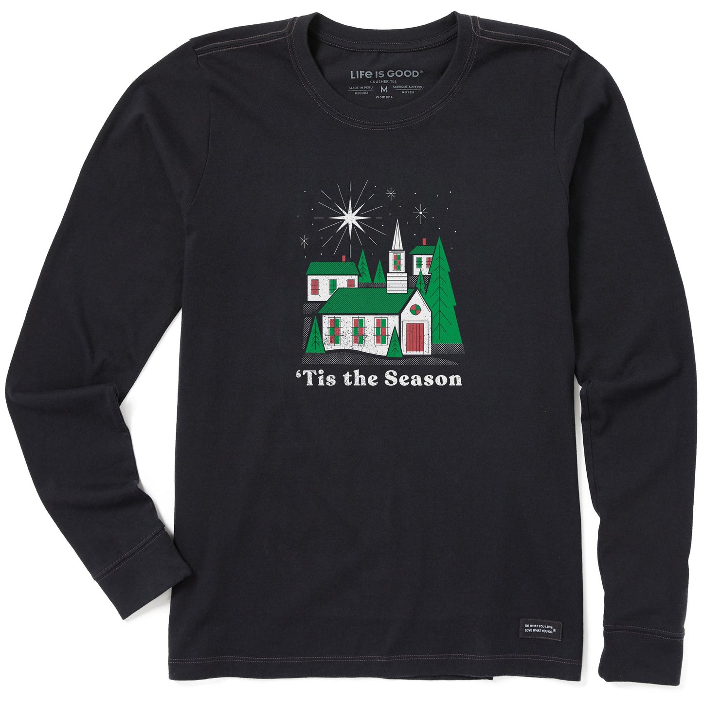 Women's Tis the Season Village Long Sleeve Crusher Tee