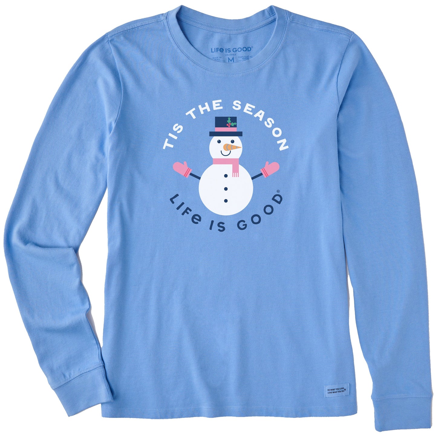Women's Tis the Season Snowman Long Sleeve Crusher Tee
