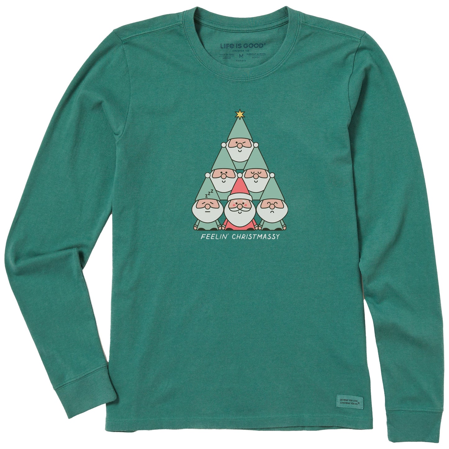 Women's Feelin' Christmassy Long Sleeve Crusher Tee