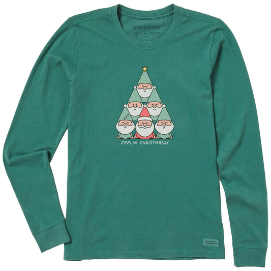 Women's Feelin' Christmassy Long Sleeve Crusher Tee
