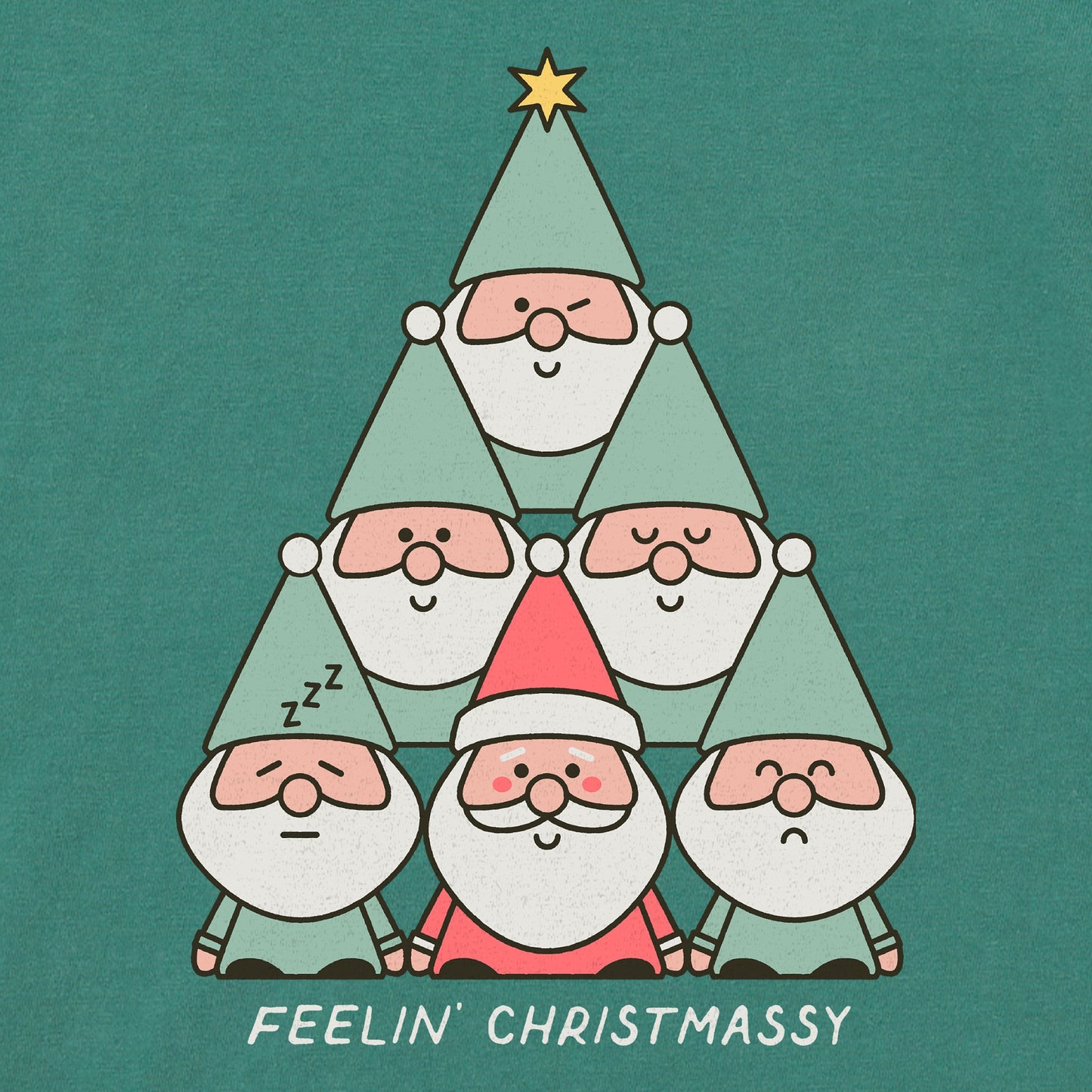 Women's Feelin' Christmassy Long Sleeve Crusher Tee