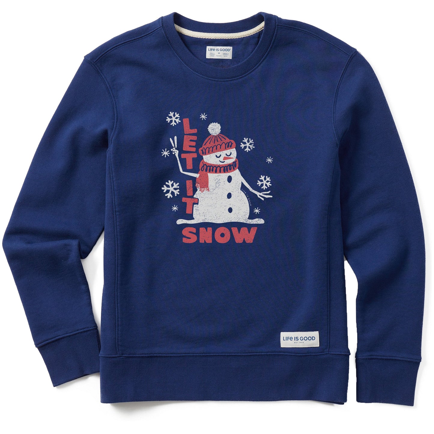 Women's Let it Snow Snowman Simply True Crew