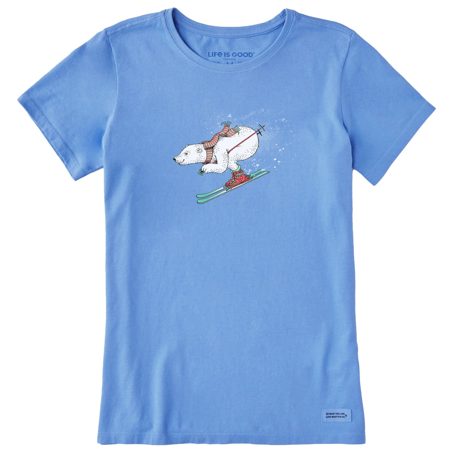 Women's Polar Bear on the Slopes Short Sleeve Crusher Tee