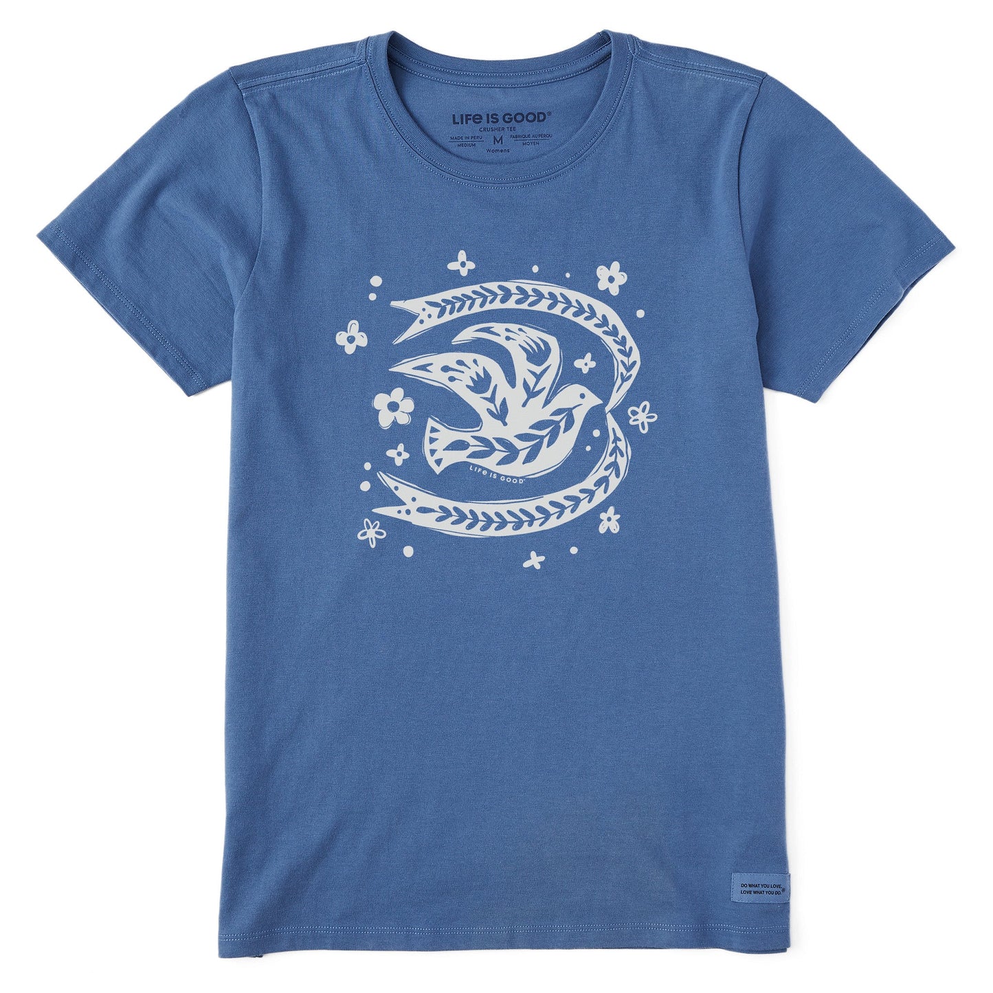 Women's Floral Dove Short Sleeve Crusher Tee
