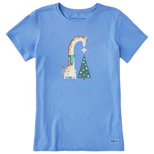Women's Giraffe & Tree Short Sleeve Crusher Tee