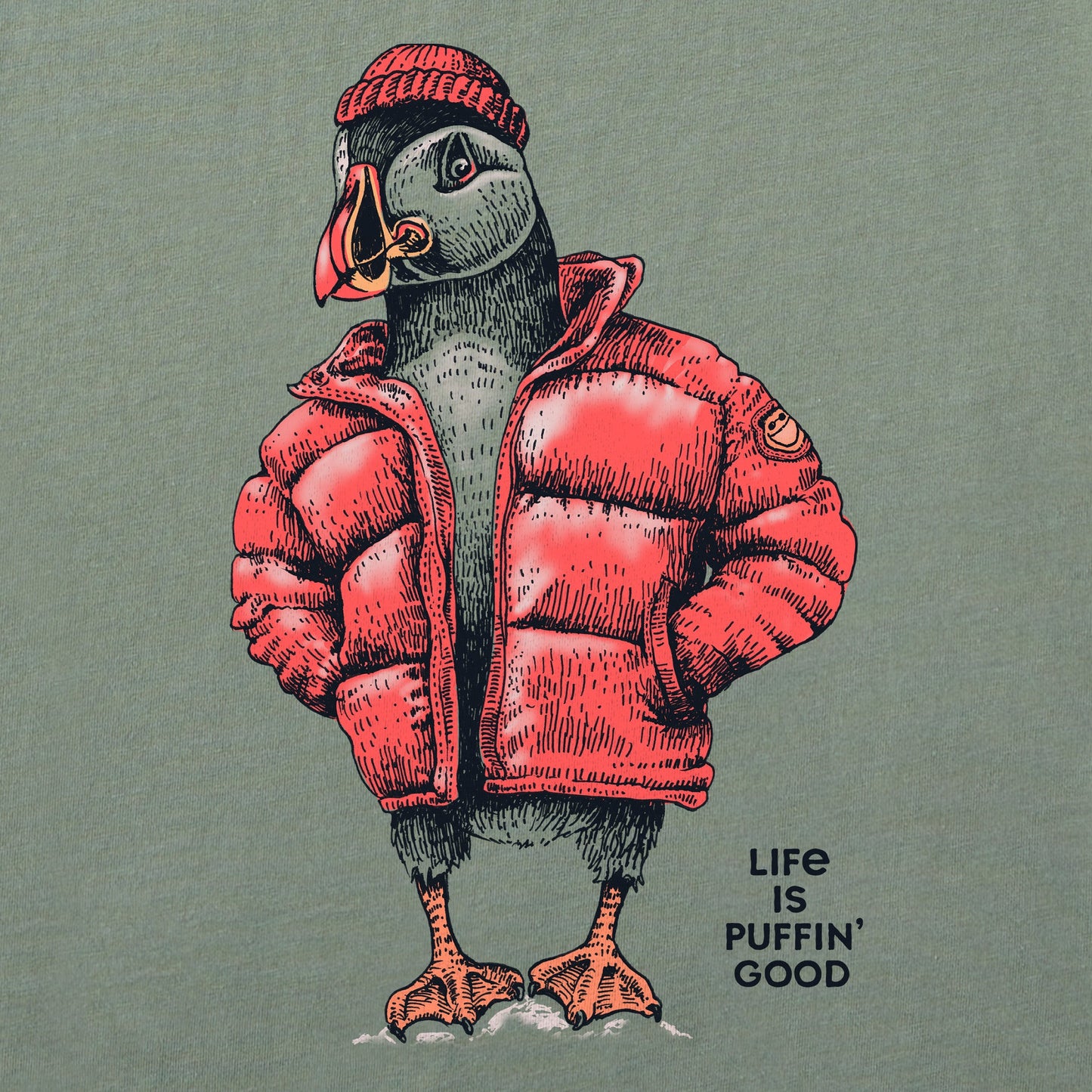 Women's Puffin Good Long Sleeve Crusher Tee